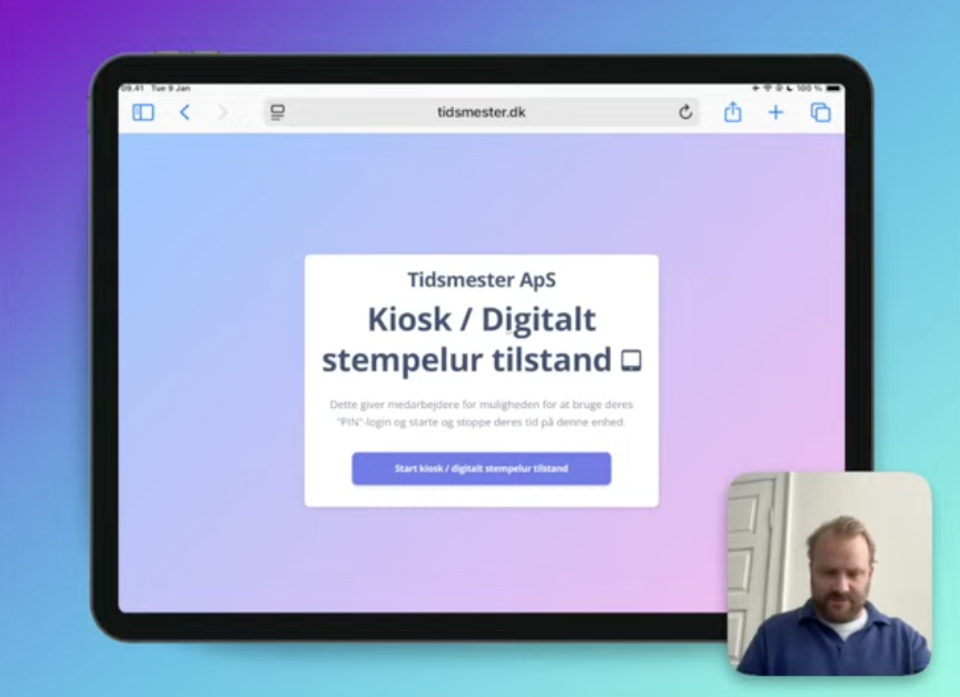Tidsmester youtube kanal med simple online guides her app - kiosk løsning